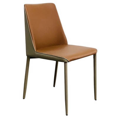 Стул обеденный экокожа терракота/бежевый 55*45*82см (TT-00013152)