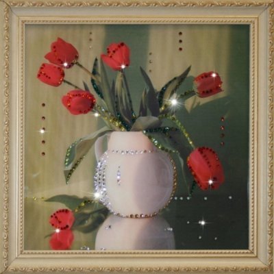 Картина Тюльпаны с кристалл...