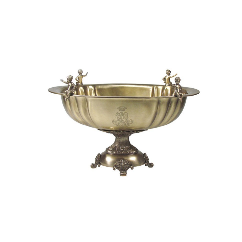 Фото Чаша 10360bird/AB, латунь, Antique brass, ROOMERS TABLEWARE - интернет-магазин МегаТерем в Москве