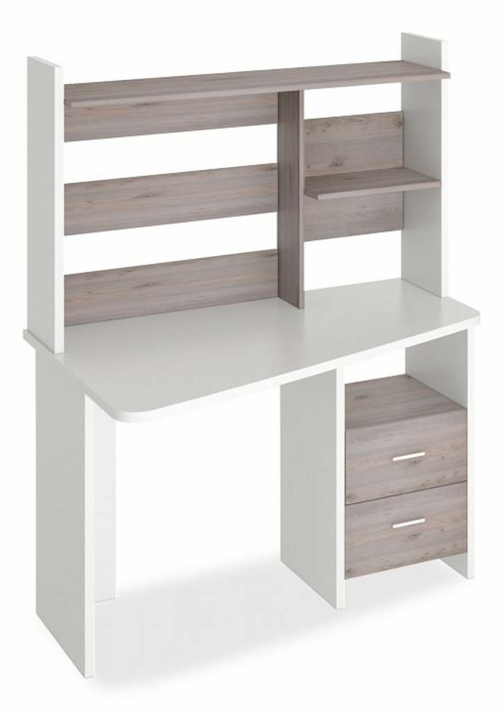 Фото Стол компьютерный Домино Лайт СКЛ-Трап120+НКЛ-120 MER_SKL-Trap120-NKL-120_BEN_LEV - интернет-магазин МегаТерем в Москве