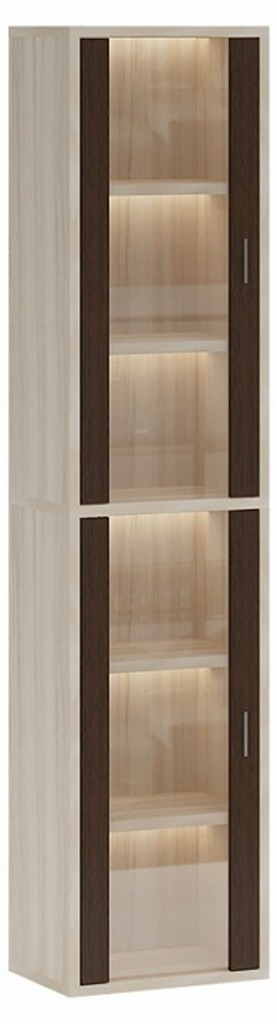 Фото Шкаф-витрина Домино СУ(ш1в2)+2ФС MER_SUsh1v2-2FS-KV-karamel-venge - интернет-магазин МегаТерем в Москве