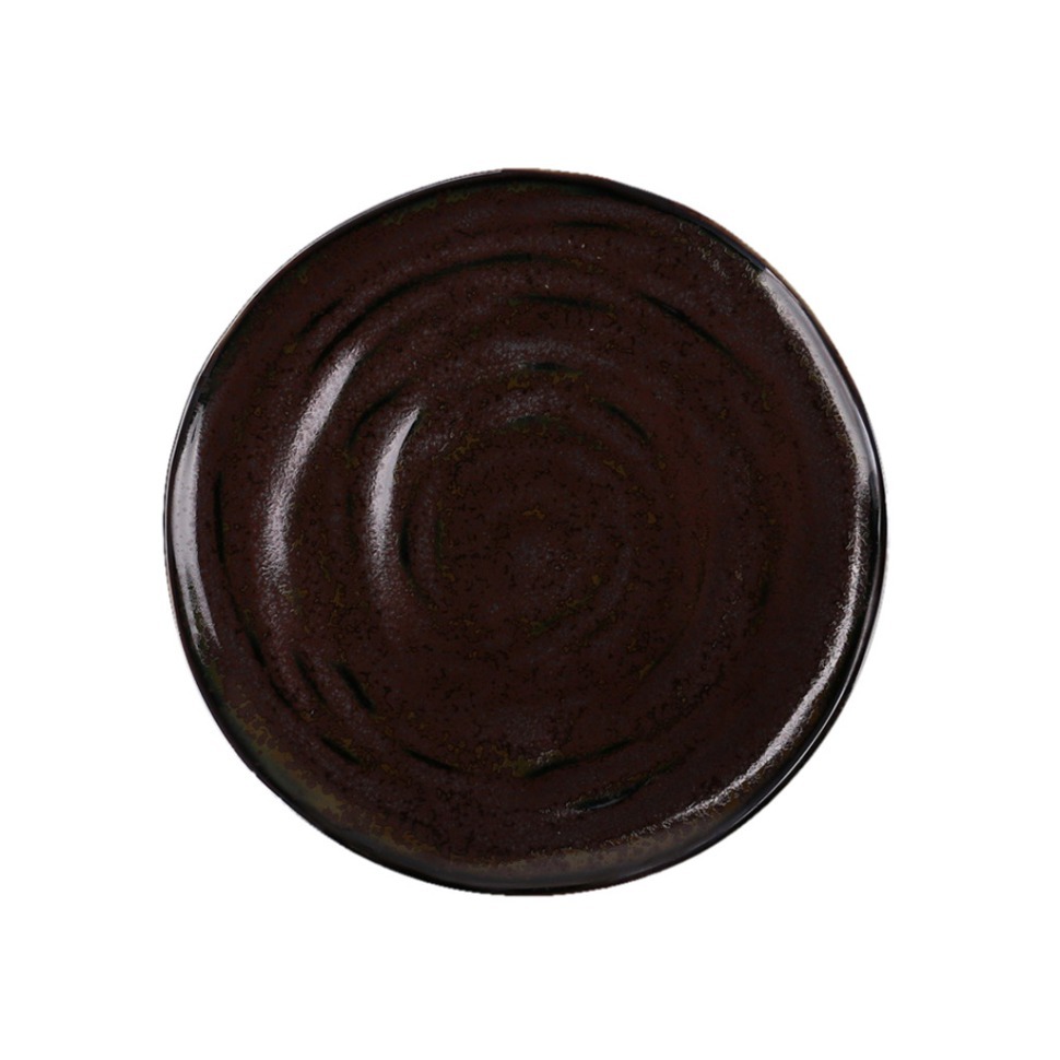 Фото Тарелка E665-P-10167/28CM, 28 см, каменная керамика, black, ROOMERS TABLEWARE - интернет-магазин МегаТерем в Москве