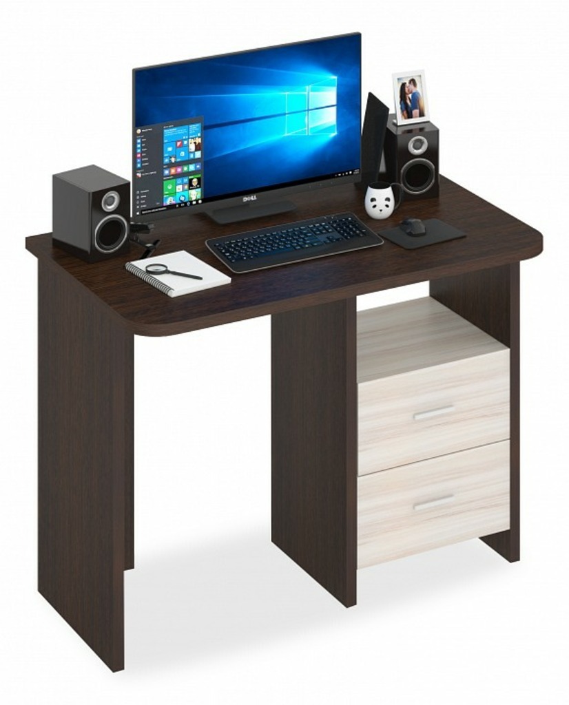 Фото Стол письменный Домино Lite СКЛ-Прям100Р MER_SKL-Pryam100R_VK - интернет-магазин МегаТерем в Москве