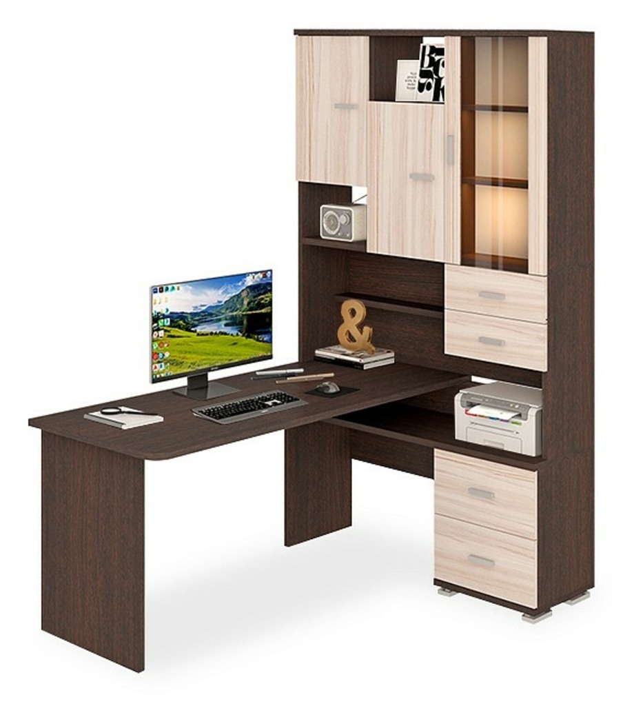 Фото Стол компьютерный Домино СР-620/160 MER_SR-620-160_VKV-PRAV - интернет-магазин МегаТерем в Москве