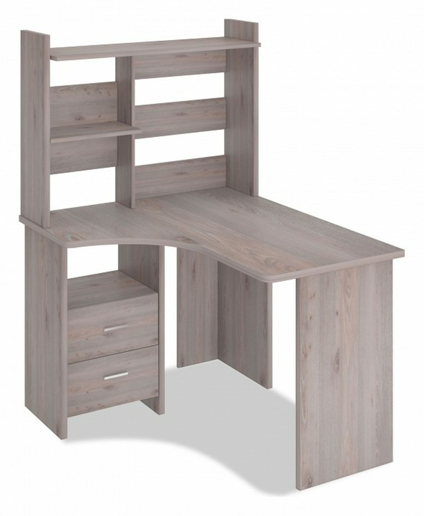 Фото Стол компьютерный Домино Лайт СКЛ-Угл120+НКЛ-100 MER_SKL-Ugl120_NKL-100_N_LEV - интернет-магазин МегаТерем в Москве