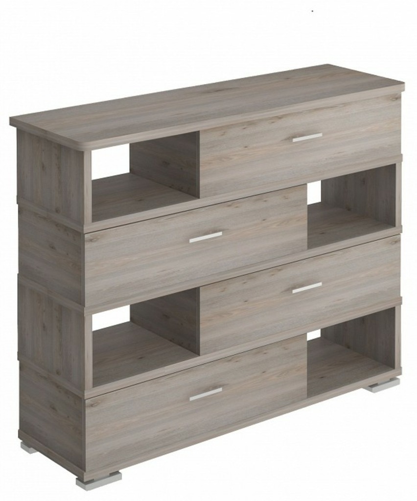 Фото Тумба комбинированная Домино СБ-40/4-ПВК MER_SB-40-4-PVK-zakruglenaya-N - интернет-магазин МегаТерем в Москве