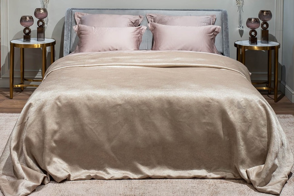 Фото Покрывало FIJI бежевое 220*260 (TT-00011124) - интернет-магазин МегаТерем в Москве