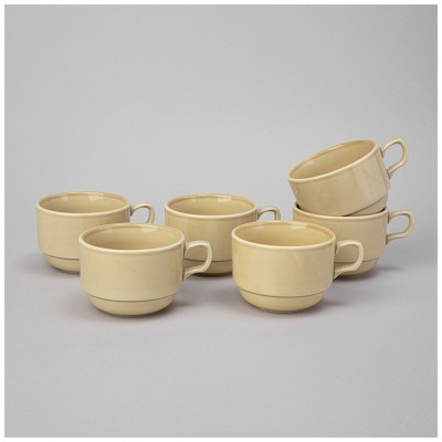 Набор чашек чайных lefard tint 250мл (желтый) 6 шт. (48-965-1) 