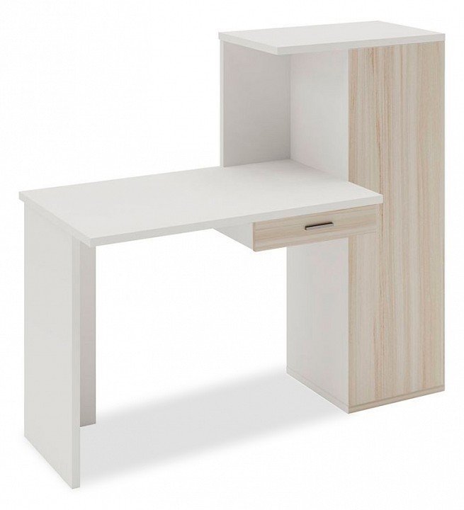 Фото Стол компьютерный Домино Lite СКЛ-ПРЯМ100+ШК БЕК MER_SKL-PRYAM100_SHK_BEK - интернет-магазин МегаТерем в Москве