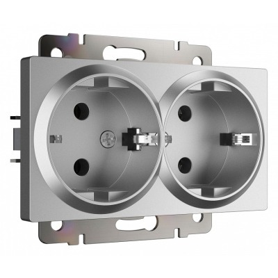 Розетка двойная с заземлени...