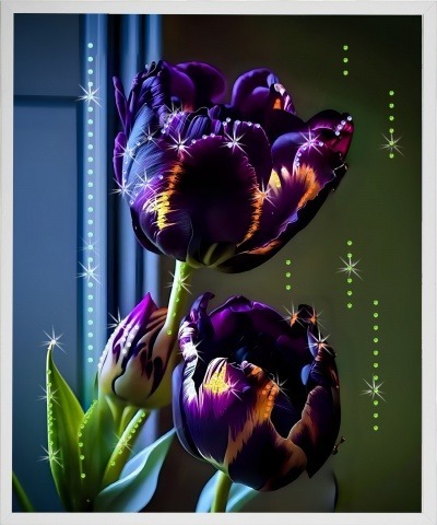 Фото Картина ЛИРИКА ПЛЕНИТЕЛЬНОЙ НОЧИ с кристаллами Swarovski (3175) - интернет-магазин МегаТерем в Москве