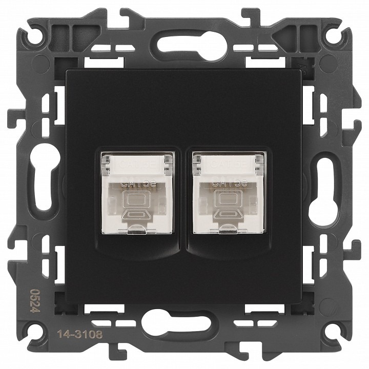 Фото Розетка Ethernet RJ-45 без рамки Эра Эра Elegance 14-3108-05 ER_B0034312 - интернет-магазин МегаТерем в Москве