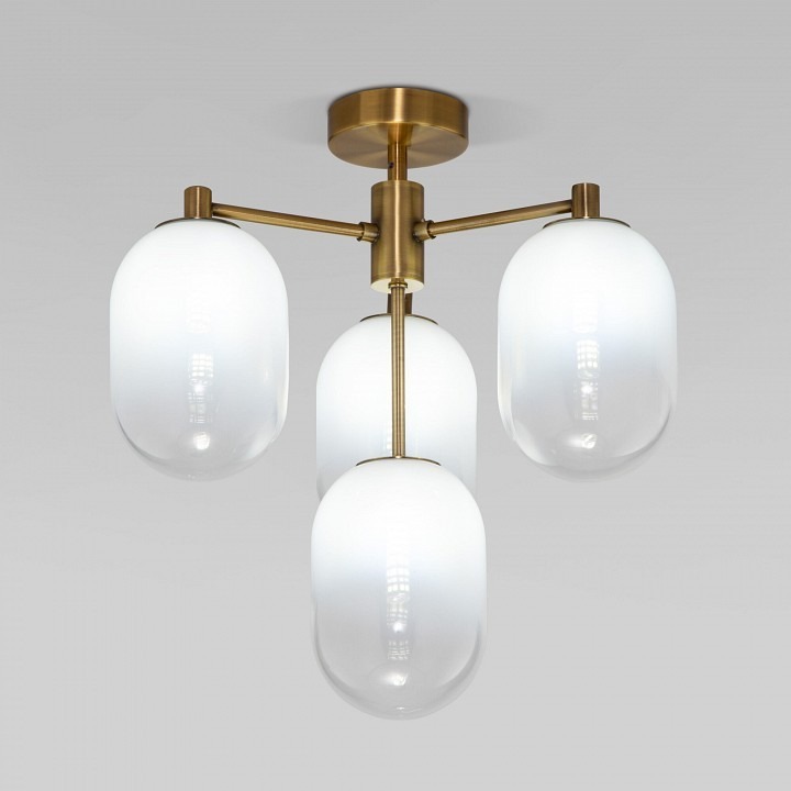 Фото Люстра на штанге Eurosvet Loona 60161/4 латунь EV_a065612 - интернет-магазин МегаТерем в Москве