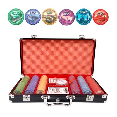 Набор для покера Rubles Ceramic на 300 фишек (47192)