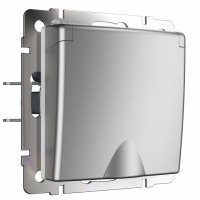 Розетка с заземлением и со шторкой, без рамки с крышкой Werkel  W1171206 WRK_a050889