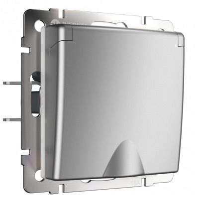 Розетка с заземлением и со шторкой, без рамки с крышкой Werkel  W1171206 WRK_a050889