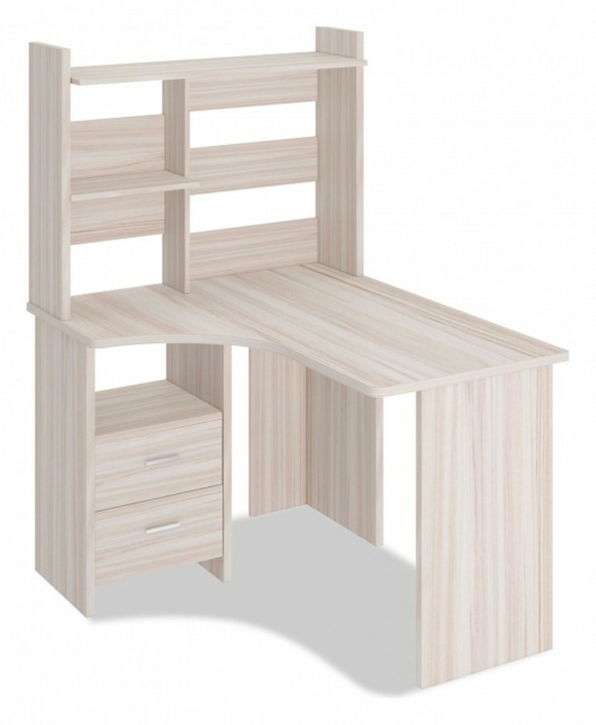 Фото Стол компьютерный Домино Лайт СКЛ-Угл120+НКЛ-100 MER_SKL-Ugl120_NKL-100_K_LEV - интернет-магазин МегаТерем в Москве