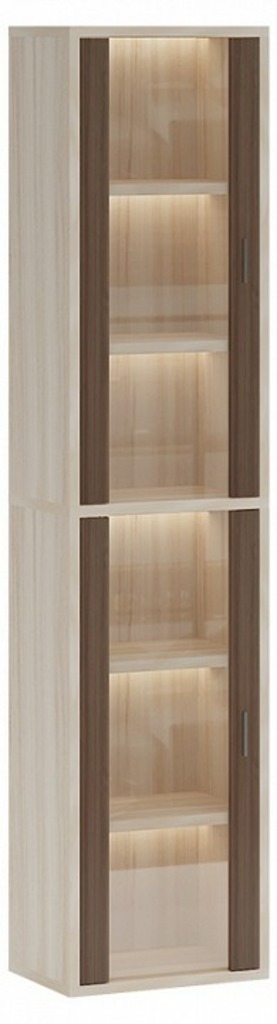 Фото Шкаф-витрина Домино СУ(ш1в2)+2ФС MER_SUsh1v2-2FS-KSH-karamel-shamoni-CH - интернет-магазин МегаТерем в Москве