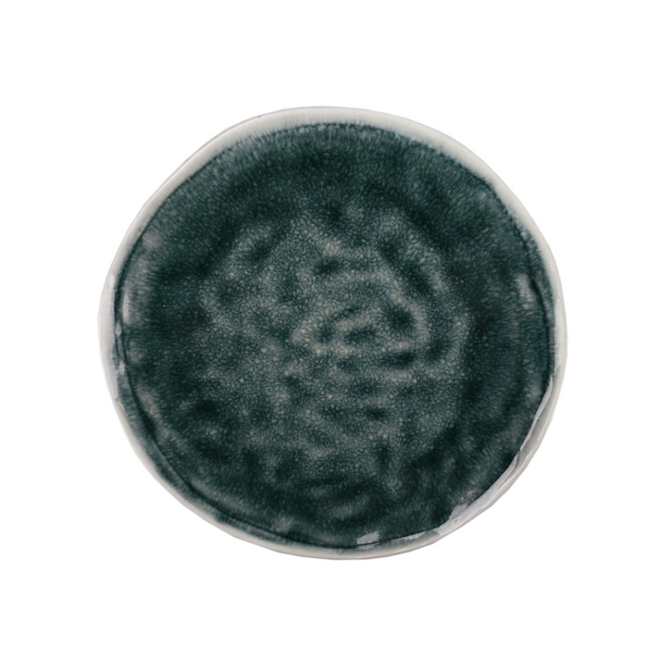 Фото Тарелка E667-P-08172/28.5CM, 28.5 см, каменная керамика, white, green, ROOMERS TABLEWARE - интернет-магазин МегаТерем в Москве