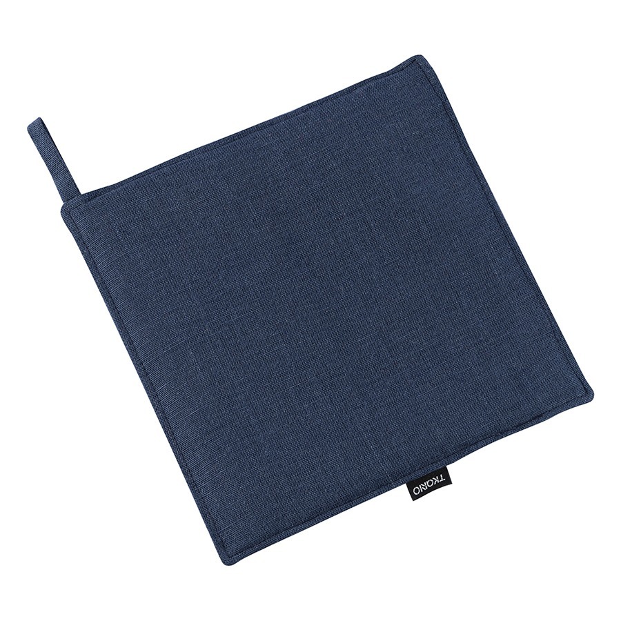 Фото Прихватка из стираного льна синего цвета из коллекции essential, 22х22 см (76801) - интернет-магазин МегаТерем в Москве