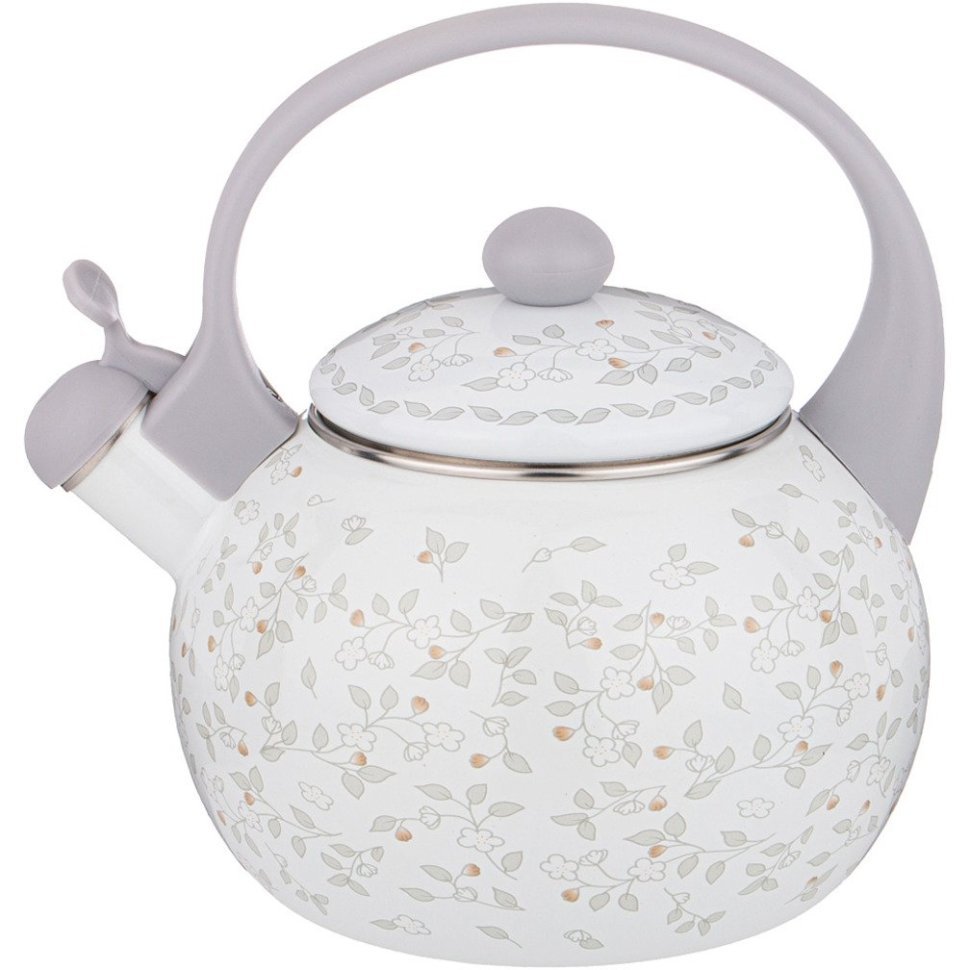 Фото Чайник agness эмалированный со свистком, серия вивьен 2,2л, индукционное дно (934-439)  - интернет-магазин МегаТерем в Москве