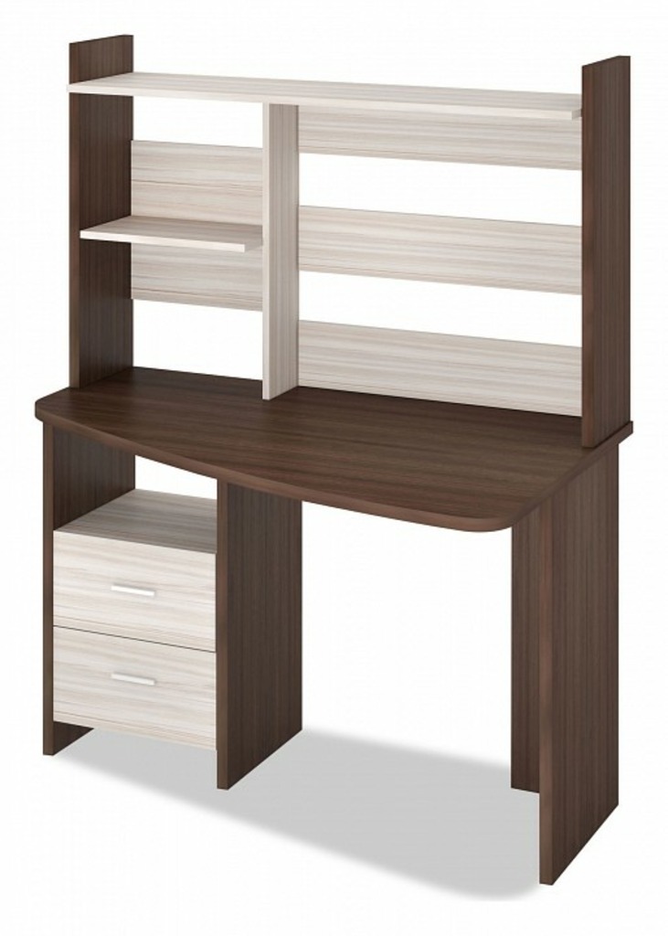 Фото Стол компьютерный Домино Лайт СКЛ-Крл 120+НКЛ-120 MER_SKL-Krl120_NKL-120_SHK_PRAV - интернет-магазин МегаТерем в Москве