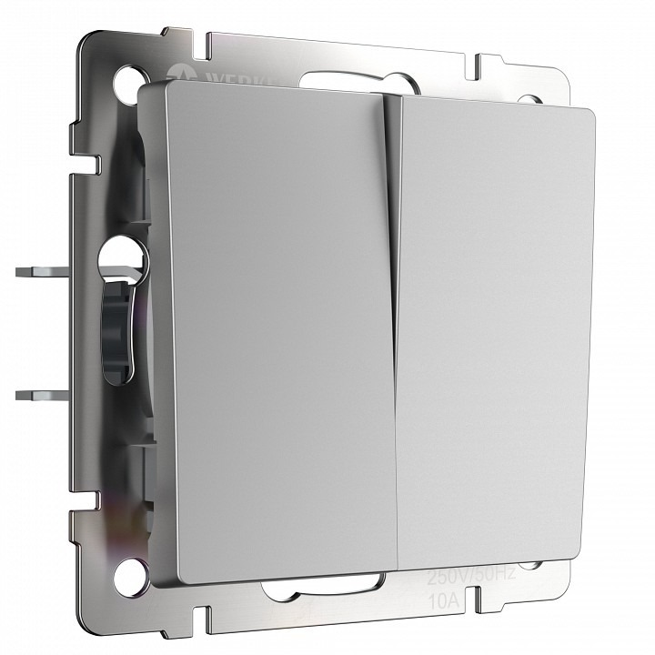 Фото Выключатель проходной двухклавишный без рамки Werkel  W1122006 WRK_a050890 - интернет-магазин МегаТерем в Москве