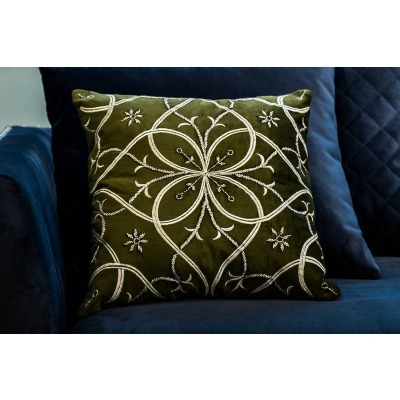 Подушка с вышивкой Узор зел...