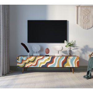 Фото Комод Berber с ящиками низкий под TV 21 принт арт BB19/Print_21-ET - интернет-магазин МегаТерем в Москве
