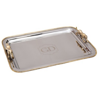 Поднос прямоуг. Леопарды не...