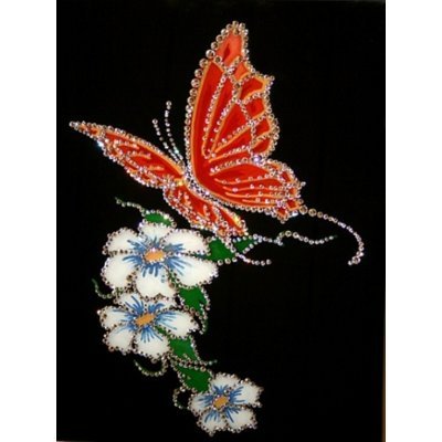 Картина Бабочка с кристаллами Swarovski (1055)