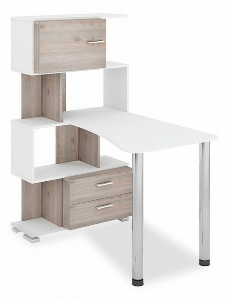 Фото Стол компьютерный Домино нельсон СЛ-5-4СТ-2+БД+БЯ MER_SL-5-4ST-2-BD-BYA_BENBEN - интернет-магазин МегаТерем в Москве