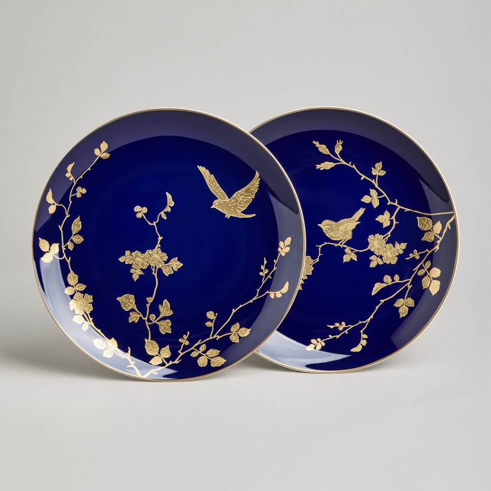 Фото Набор тарелок закусочных lefard golden birds 2 шт. 22 см (419-140)  - интернет-магазин МегаТерем в Москве