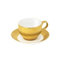 Чайная пара LDER034OR153020, 14, фарфор, white/gold, LE COQ