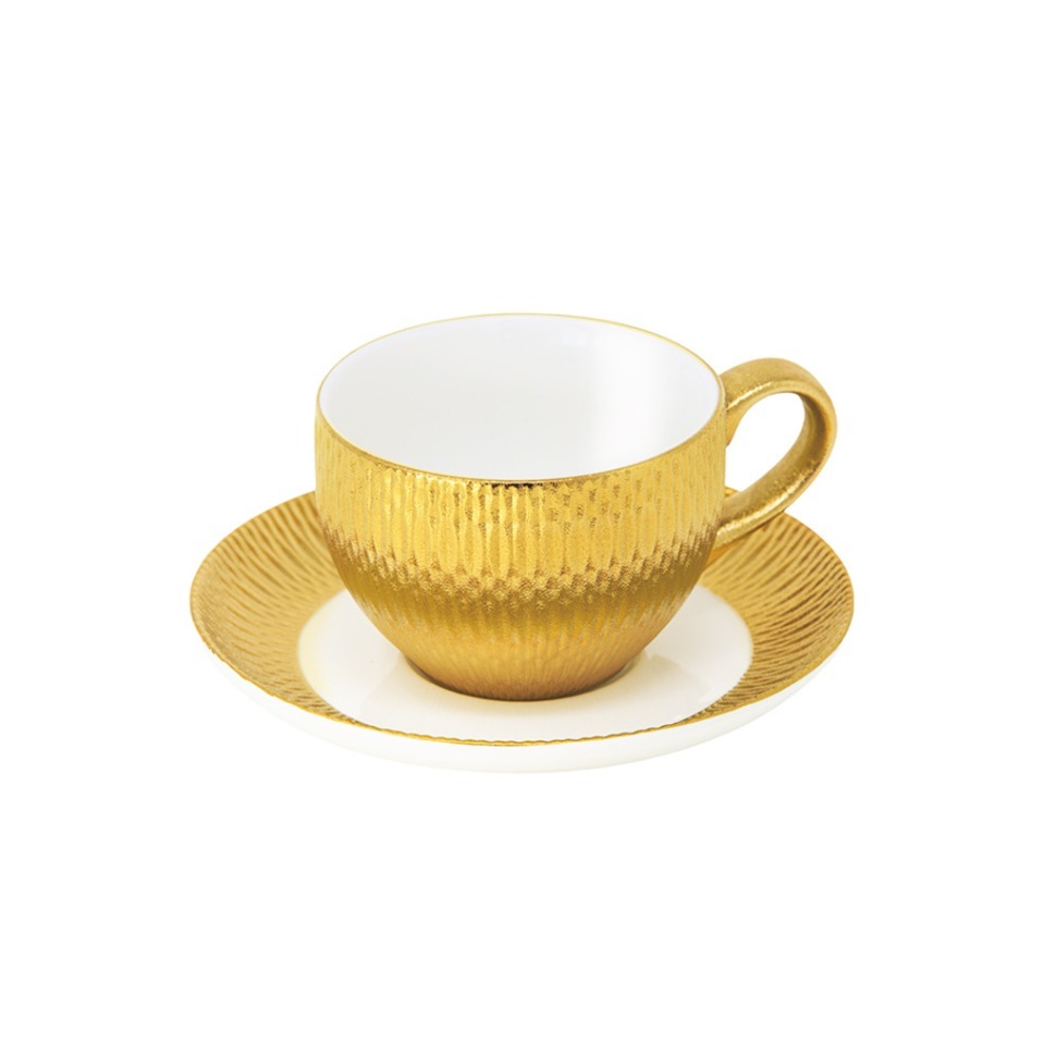 Фото Чайная пара LDER034OR153020, 14, фарфор, white/gold, LE COQ - интернет-магазин МегаТерем в Москве