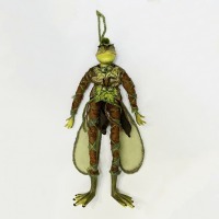 Елочная игрушка лягушка-эльф коричнево-зеленый 30 см полиэстер (86644) 