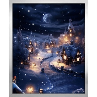 Картина НОВОГОДНЯЯ НОЧЬ с к...