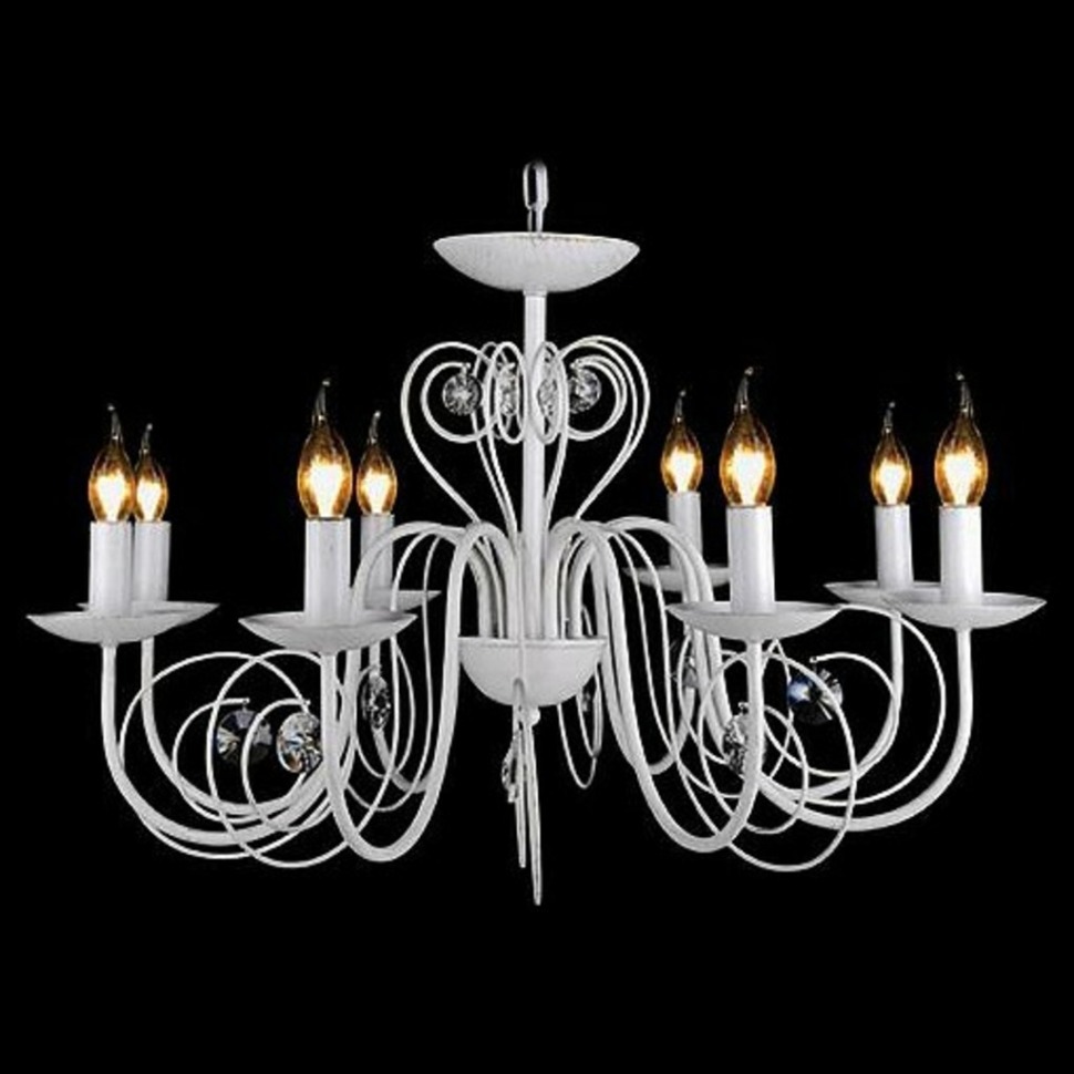 Фото Подвесная люстра Eurosvet Tomas 60018/8 белый с золотом EV_76613 - интернет-магазин МегаТерем в Москве