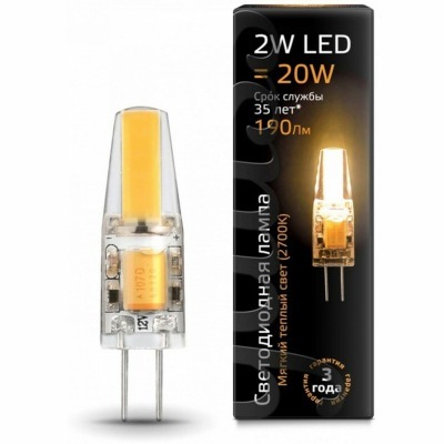 Лампа светодиодная Gauss 1077 G4 2Вт 2700K 107707102 GA_107707102