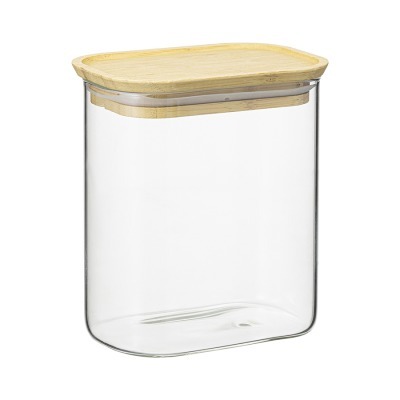 Банка для хранения прямоугольная glass bamboo, 950 мл (77508)