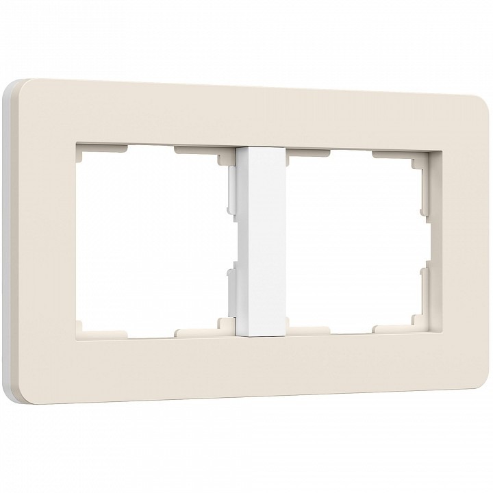 Фото Рамка на 2 поста Werkel Split (айвори/белый, soft-touch) W0023066 WRK_a067254 - интернет-магазин МегаТерем в Москве