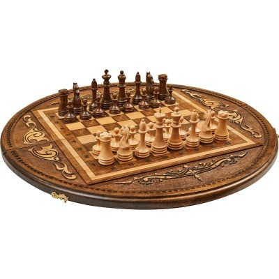 Шахматы + нарды резные "Аревик" 60, Mkhitaryan (28434)