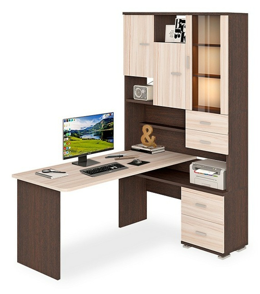 Фото Стол компьютерный Домино СР-620/160 MER_SR-620-160_VKK-PRAV - интернет-магазин МегаТерем в Москве