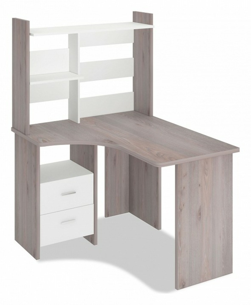 Фото Стол компьютерный Домино Лайт СКЛ-Угл120+НКЛ-100 MER_SKL-Ugl120_NKL-100_NBE_LEV - интернет-магазин МегаТерем в Москве