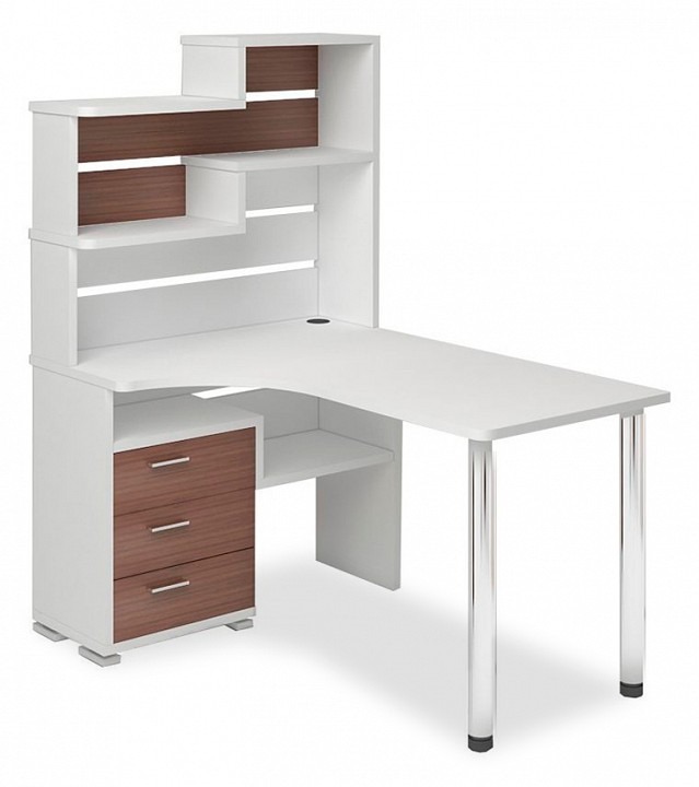 Фото Стол компьютерный Домино СР-132-150 БЕШ-Ч-ЛЕВ MER_SR-132-150_BESH-CH-LEV - интернет-магазин МегаТерем в Москве