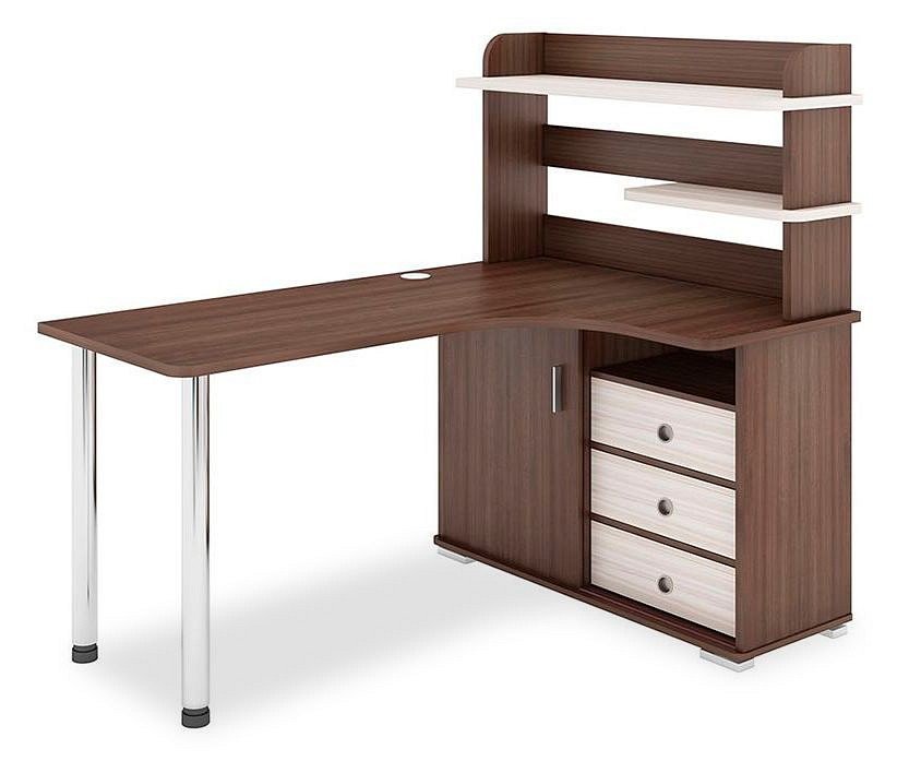 Фото Стол компьютерный Домино СР-145М ШКК-Ч-ПРАВ MER_SR-145M_SHKK-CH-PRAV - интернет-магазин МегаТерем в Москве