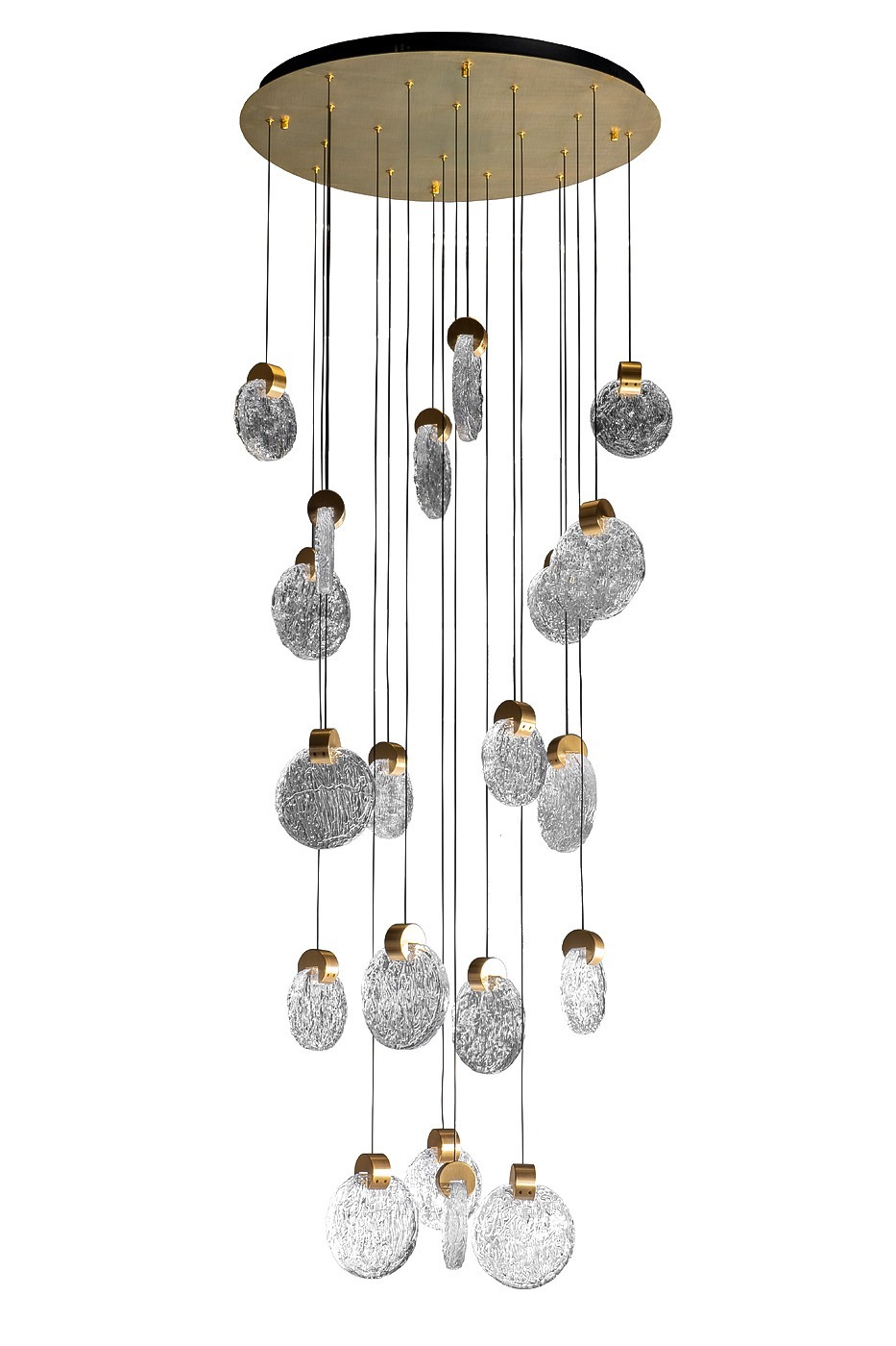 Фото Светильник подвесной Rondo металл золото d70см (TT-00013000) - интернет-магазин МегаТерем в Москве