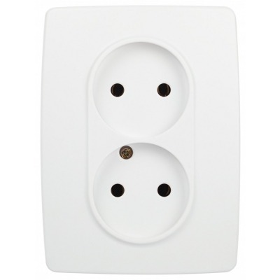 Розетка двойная без заземле...