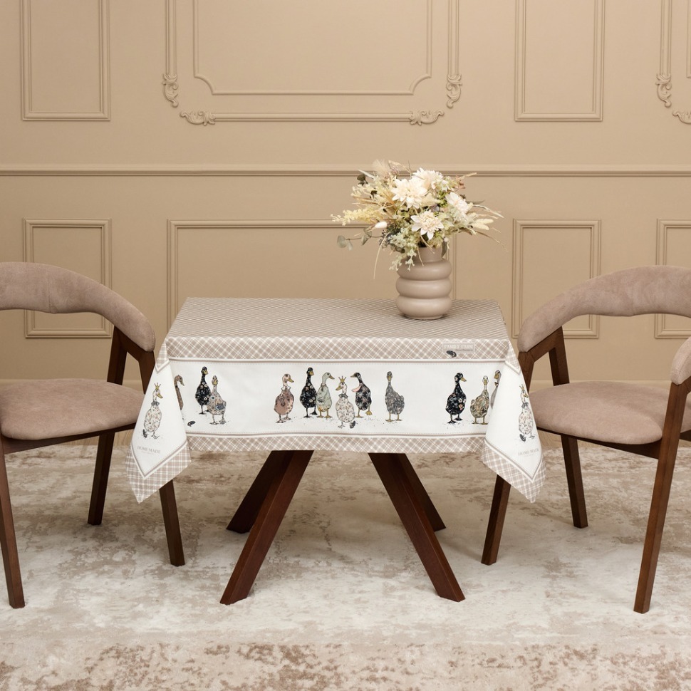 Фото Скатерть family farm 110х140см ,100% хлопок,клетка ,твил, пропитка Lefard (850-748-20) - интернет-магазин МегаТерем в Москве