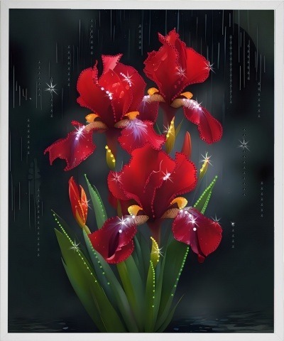 Фото Картина РУБИНОВАЯ ДОЛИНА с кристаллами Swarovski (3177) - интернет-магазин МегаТерем в Москве